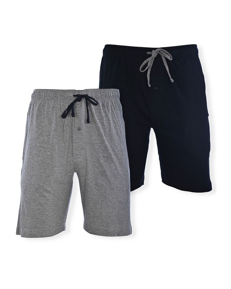 Men's Big and Tall Knit Jam Shorts, Pack of 2 Black $16.58 Pajama