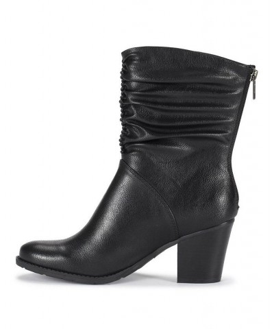 Women's Leslie Mid Shaft Boot Black $36.89 Shoes