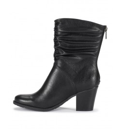 Women's Leslie Mid Shaft Boot Black $36.89 Shoes