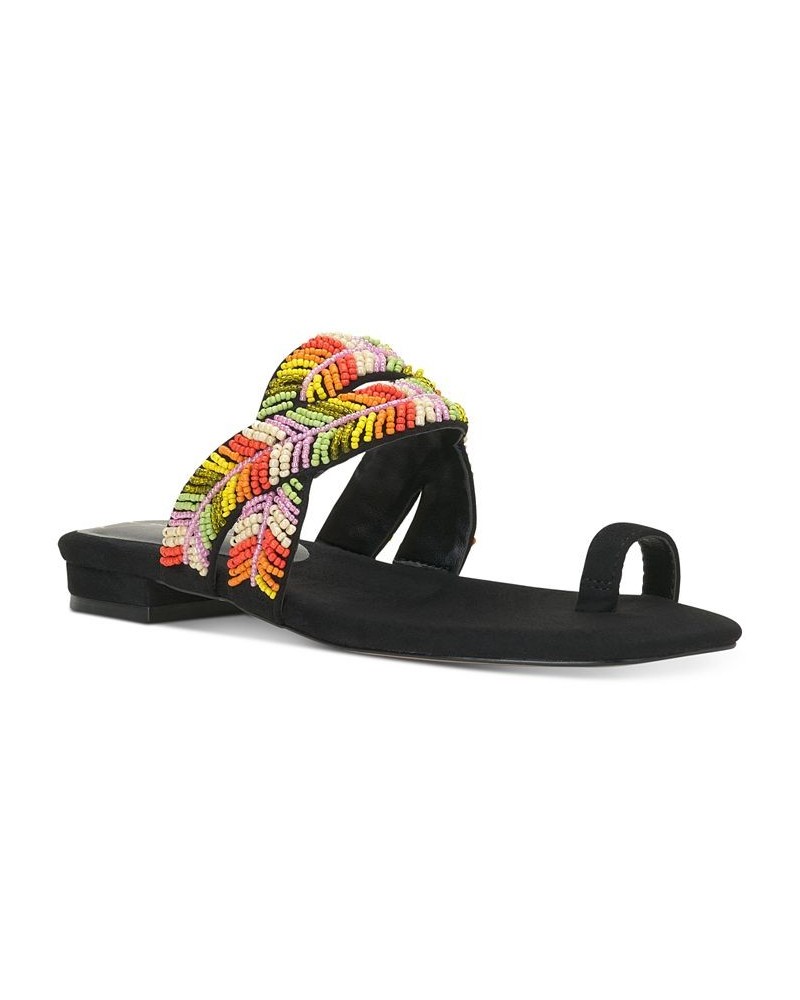 Women's Gapriella Slip-On Toe-Ring Sandals Black $35.60 Shoes