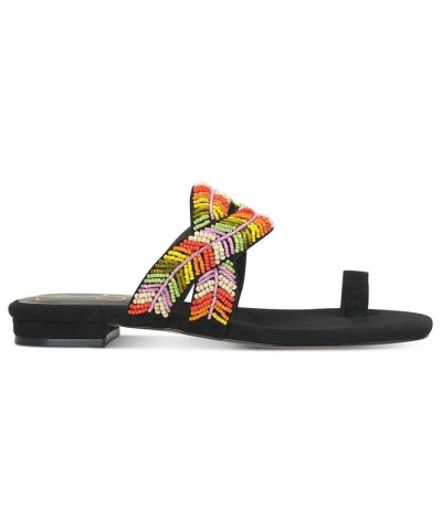 Women's Gapriella Slip-On Toe-Ring Sandals Black $35.60 Shoes