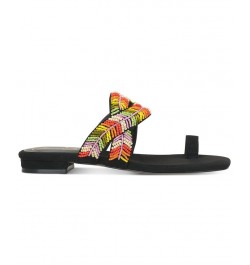 Women's Gapriella Slip-On Toe-Ring Sandals Black $35.60 Shoes