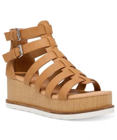 Women's Breva Platform Fisherman Sandals Tan/Beige $32.39 Shoes