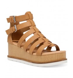 Women's Breva Platform Fisherman Sandals Tan/Beige $32.39 Shoes