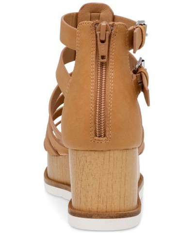 Women's Breva Platform Fisherman Sandals Tan/Beige $32.39 Shoes