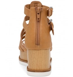 Women's Breva Platform Fisherman Sandals Tan/Beige $32.39 Shoes