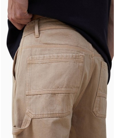 Men's Baggy Straight Jeans White $41.59 Jeans