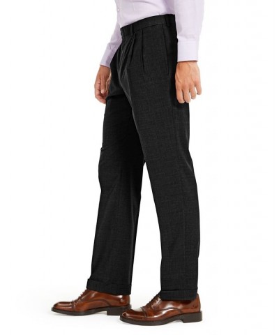 Men's Wool Blend Classic-Fit UltraFlex Stretch Double-Reverse Pleated Dress Pants PD03 $60.00 Pants