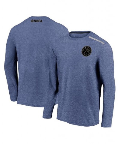 Men's Heathered Navy NBPA Behind the Arc Long Sleeve T-shirt $23.20 T-Shirts