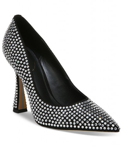 Women's Antonia Flare-Heel Pumps Black $47.00 Shoes