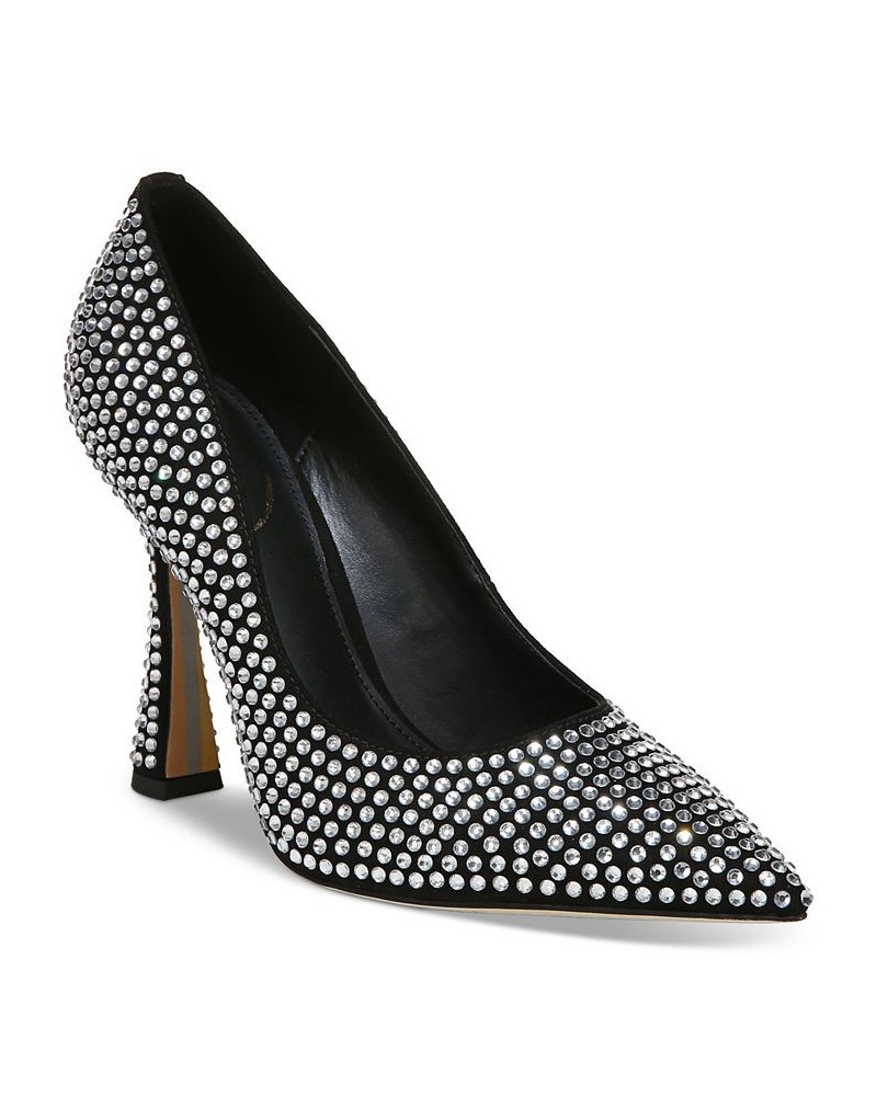 Women's Antonia Flare-Heel Pumps Black $47.00 Shoes