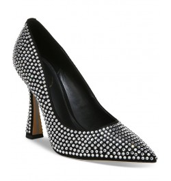 Women's Antonia Flare-Heel Pumps Black $47.00 Shoes