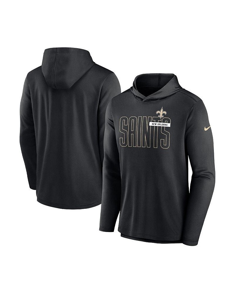 Men's Black New Orleans Saints Performance Team Pullover Hoodie $37.50 Sweatshirt