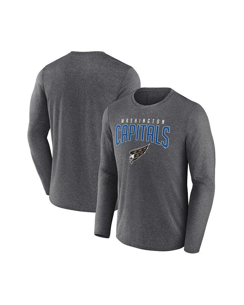 Men's Branded Heather Charcoal Washington Capitals Special Edition 2.0 Scoring Chance Long Sleeve T-shirt $22.00 T-Shirts