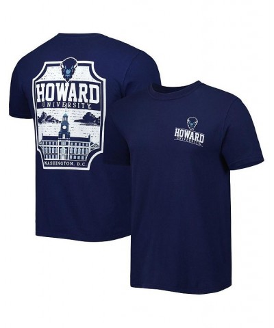 Men's Navy Howard Bison Logo Campus Icon T-shirt $23.59 T-Shirts