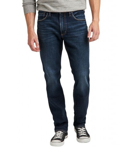 Men's Machray Classic Fit Straight Leg Stretch Jeans Blue $44.64 Jeans