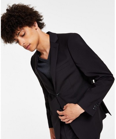 Men's Skinny-Fit Extra Slim Infinite Stretch Suit Separates Black $74.38 Suits