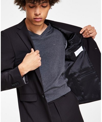 Men's Skinny-Fit Extra Slim Infinite Stretch Suit Separates Black $74.38 Suits