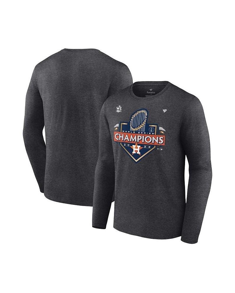 Men's Branded Heather Charcoal Houston Astros 2022 World Series Champions Locker Room Big and Tall Long Sleeve T-shirt $34.44...