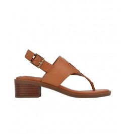 Women's Olaya Low Heeled Sandals Brown $47.17 Shoes