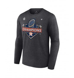 Men's Branded Heather Charcoal Houston Astros 2022 World Series Champions Locker Room Big and Tall Long Sleeve T-shirt $34.44...