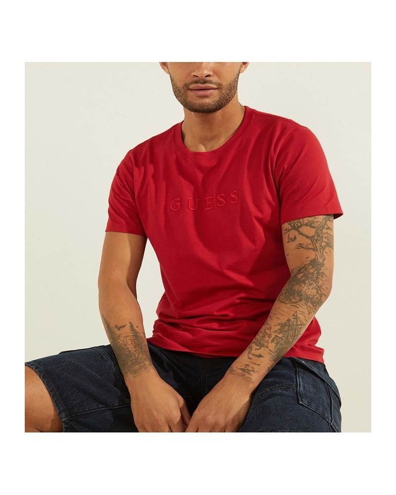 Men's Embroidered Logo T-shirt Pink $22.05 T-Shirts