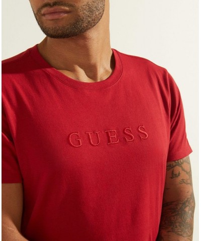 Men's Embroidered Logo T-shirt Pink $22.05 T-Shirts