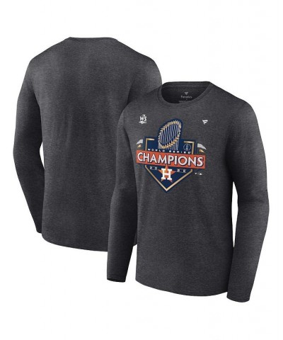 Men's Branded Heather Charcoal Houston Astros 2022 World Series Champions Locker Room Big and Tall Long Sleeve T-shirt $34.44...