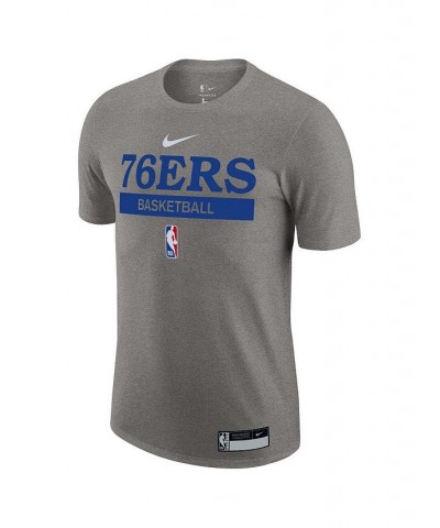 Men's Heather Gray Philadelphia 76ers 2022/23 Legend On-Court Practice Performance T-shirt $18.45 T-Shirts