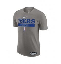 Men's Heather Gray Philadelphia 76ers 2022/23 Legend On-Court Practice Performance T-shirt $18.45 T-Shirts