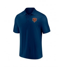 Men's Branded Navy and Orange Chicago Bears Home and Away 2-Pack Polo Shirt Set $43.19 Polo Shirts