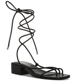 Sorrin Ankle-Tie Block-Heel Sandals Black $34.81 Shoes