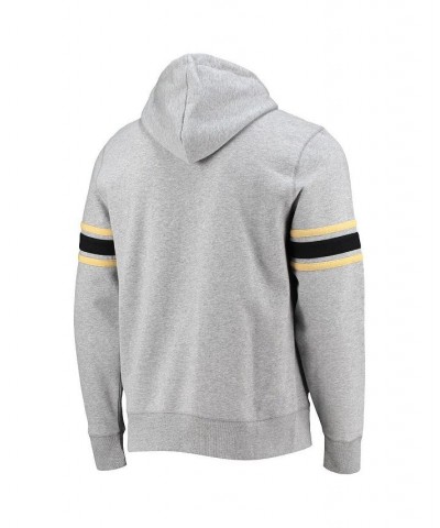 Men's '47 Heather Gray New Orleans Saints Double Block Throwback Pullover Hoodie $28.70 Sweatshirt