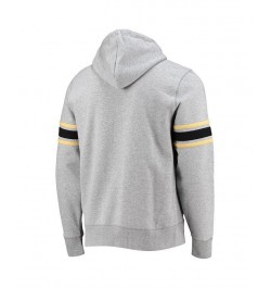 Men's '47 Heather Gray New Orleans Saints Double Block Throwback Pullover Hoodie $28.70 Sweatshirt