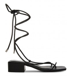 Sorrin Ankle-Tie Block-Heel Sandals Black $34.81 Shoes