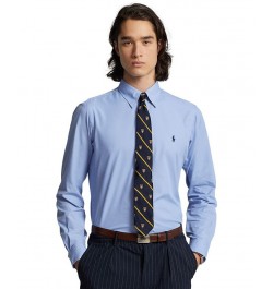 Men's Classic-Fit Performance Twill Shirt Blue $50.32 Shirts