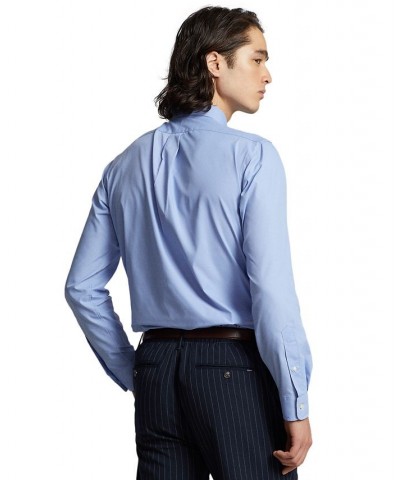 Men's Classic-Fit Performance Twill Shirt Blue $50.32 Shirts