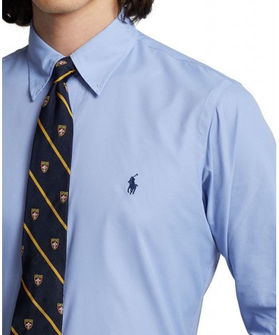 Men's Classic-Fit Performance Twill Shirt Blue $50.32 Shirts