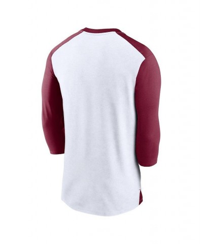 Men's White, Burgundy Philadelphia Phillies Rewind 3/4-Sleeve T-shirt $32.99 T-Shirts