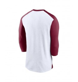 Men's White, Burgundy Philadelphia Phillies Rewind 3/4-Sleeve T-shirt $32.99 T-Shirts