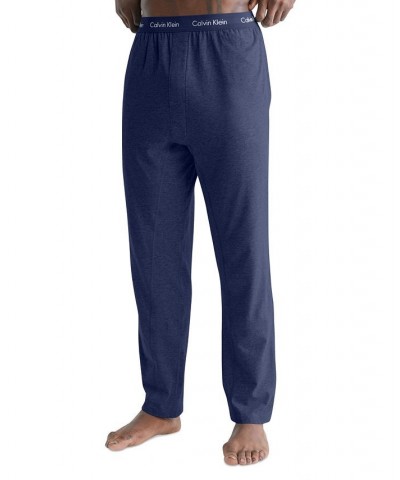 Men's Stretch Logo Waistband Sleep Pants Blue $17.37 Pajama