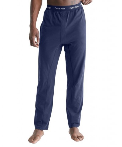 Men's Stretch Logo Waistband Sleep Pants Blue $17.37 Pajama