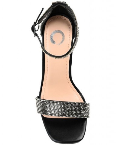 Women's Idda Rhinestone Sandals Black $44.40 Shoes