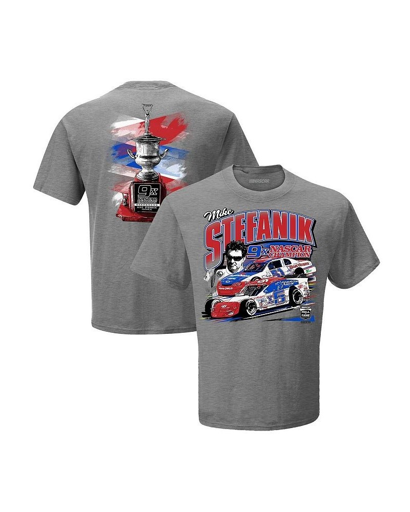 Men's Heather Gray Mike Stefanik Nascar Hall Of Fame Class Of 2021 Inductee T-shirt $16.72 T-Shirts