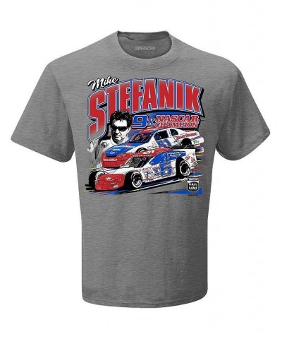 Men's Heather Gray Mike Stefanik Nascar Hall Of Fame Class Of 2021 Inductee T-shirt $16.72 T-Shirts