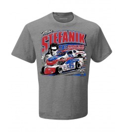 Men's Heather Gray Mike Stefanik Nascar Hall Of Fame Class Of 2021 Inductee T-shirt $16.72 T-Shirts