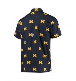 Men's Navy Michigan Wolverines Super Slack Tide Omni-Shade Button-Up Shirt $33.00 Shirts