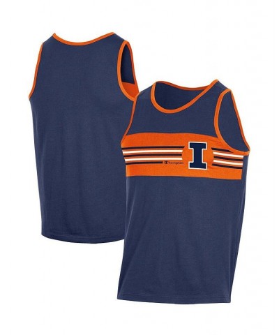 Men's Navy Illinois Fighting Illini Colorblock Tank Top $17.84 T-Shirts