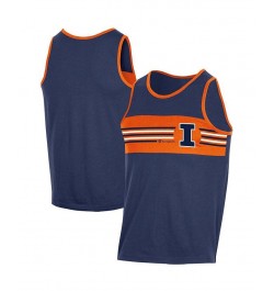 Men's Navy Illinois Fighting Illini Colorblock Tank Top $17.84 T-Shirts