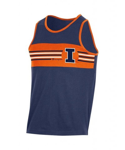 Men's Navy Illinois Fighting Illini Colorblock Tank Top $17.84 T-Shirts